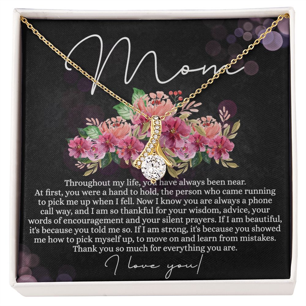 To My Mom Necklace, Mom Gifts, Mom Jewelry Box, Necklace for Mom, Gifts for Mom, Mother's Day Necklace Jewelry Gift For Mom, Birthday Gift For Mom, Thank you Mom Gift Alluring Beauty Necklace