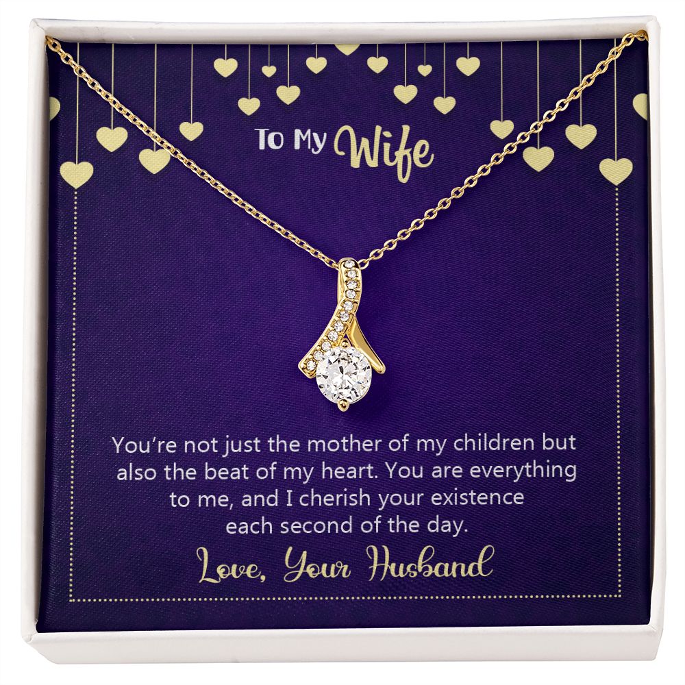 To My Wife Necklace, Wedding Anniversary Jewelry For Women, Necklace For Wife from Husband, Gift For Wife Birthday Gifts From Husband Necklace, Jewelry With Message Card In A Gift Box10 Alluring Beauty Necklace