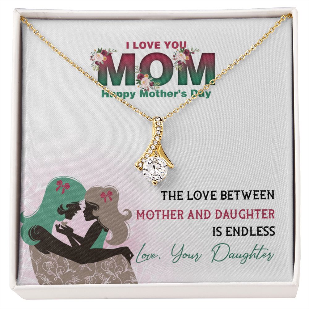 Mom Necklace Gifts for Mom from Daughter to Mom Gifts for Mothers Day from Daughter, To My Mom Necklace from Daughter to Mom Birthday Gifts Necklace with Message Card and Gift Box2236 Alluring Beauty Necklace