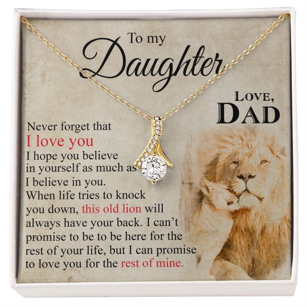 Mother Daughter Gift Ideas, To My Daughter Gift Necklace from Mom, Jewelry Pendant Present for Daughter, Birthday Christmas Gift Graduation Gifts for Daughters, Mother and Daughter Necklace 23 Alluring Beauty Necklace