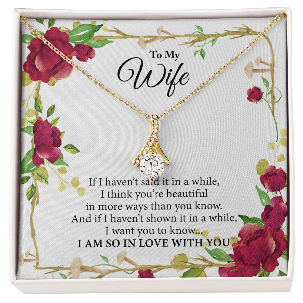 Birthday Gifts For Wife, Necklace Gifts For Wife From Husband, To My Wife Jewelry For Women , To My Wife Necklace  from Husband Wedding Anniversary Present For Wife, Beautiful Wife Jewelry Christmas19 Alluring Beauty Necklace