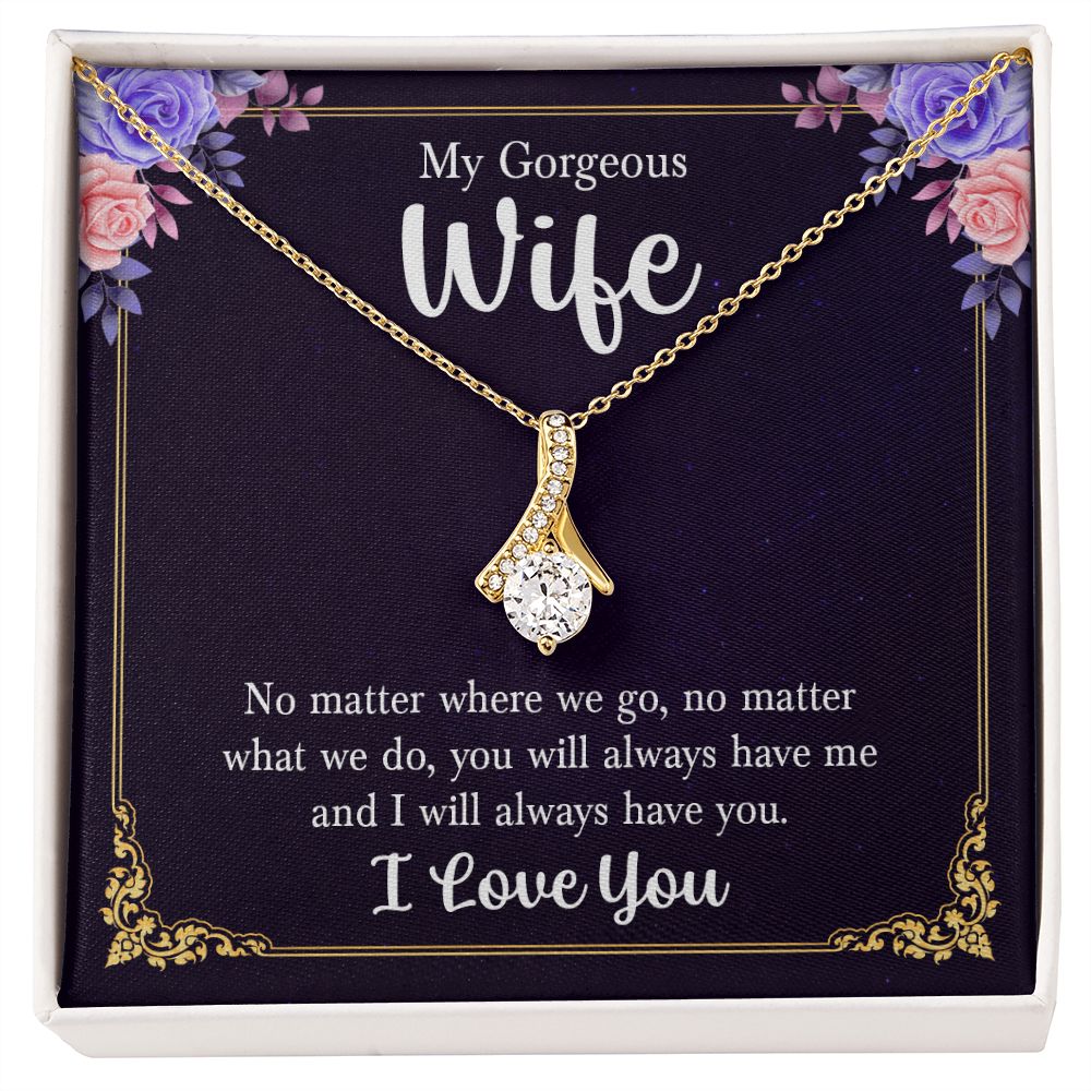 Birthday Gifts For Wife, Necklace Gifts For Wife From Husband, To My Wife Jewelry For Women , To My Wife Necklace  from Husband Wedding Anniversary Present For Wife, Beautiful Wife Jewelry Christmas15 Alluring Beauty Necklace