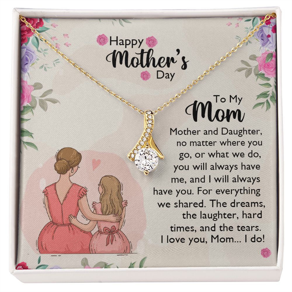 Mom Necklace Gifts for Mom from Daughter to Mom Gifts for Mothers Day from Daughter, To My Mom Necklace from Daughter to Mom Birthday Gifts Necklace with Message Card and Gift Box11 Alluring Beauty Necklace