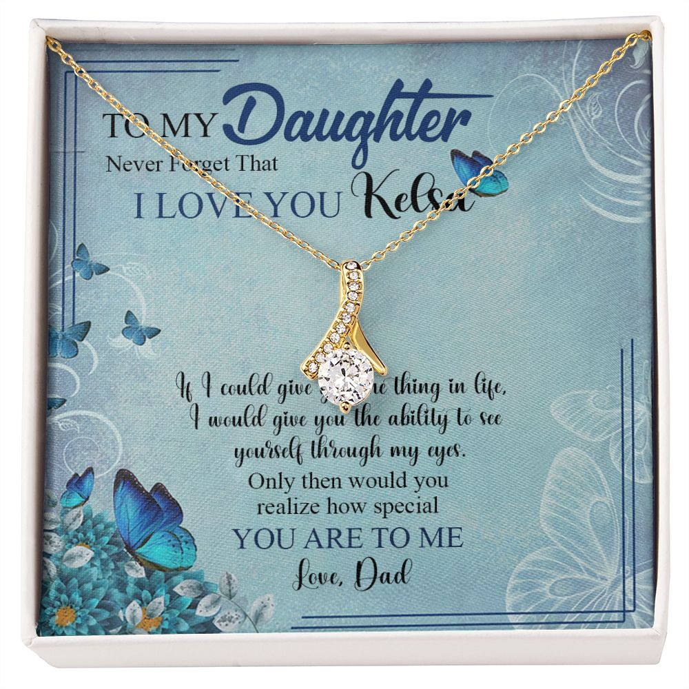 Mother Daughter Gift Ideas, To My Daughter Gift Necklace from Mom, Jewelry Pendant Present for Daughter, Birthday Christmas Gift Graduation Gifts for Daughters, Mother and Daughter Necklace 21 Alluring Beauty Necklace