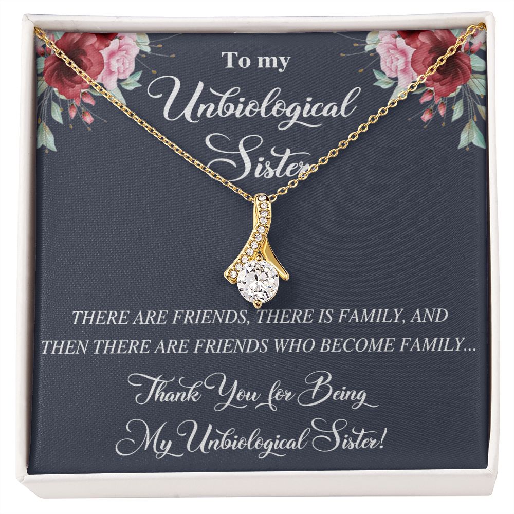 Unbiological Sister Alluring Beautiful Necklace, Best Friend Necklace, Soul Gift Alluring Beauty Necklace