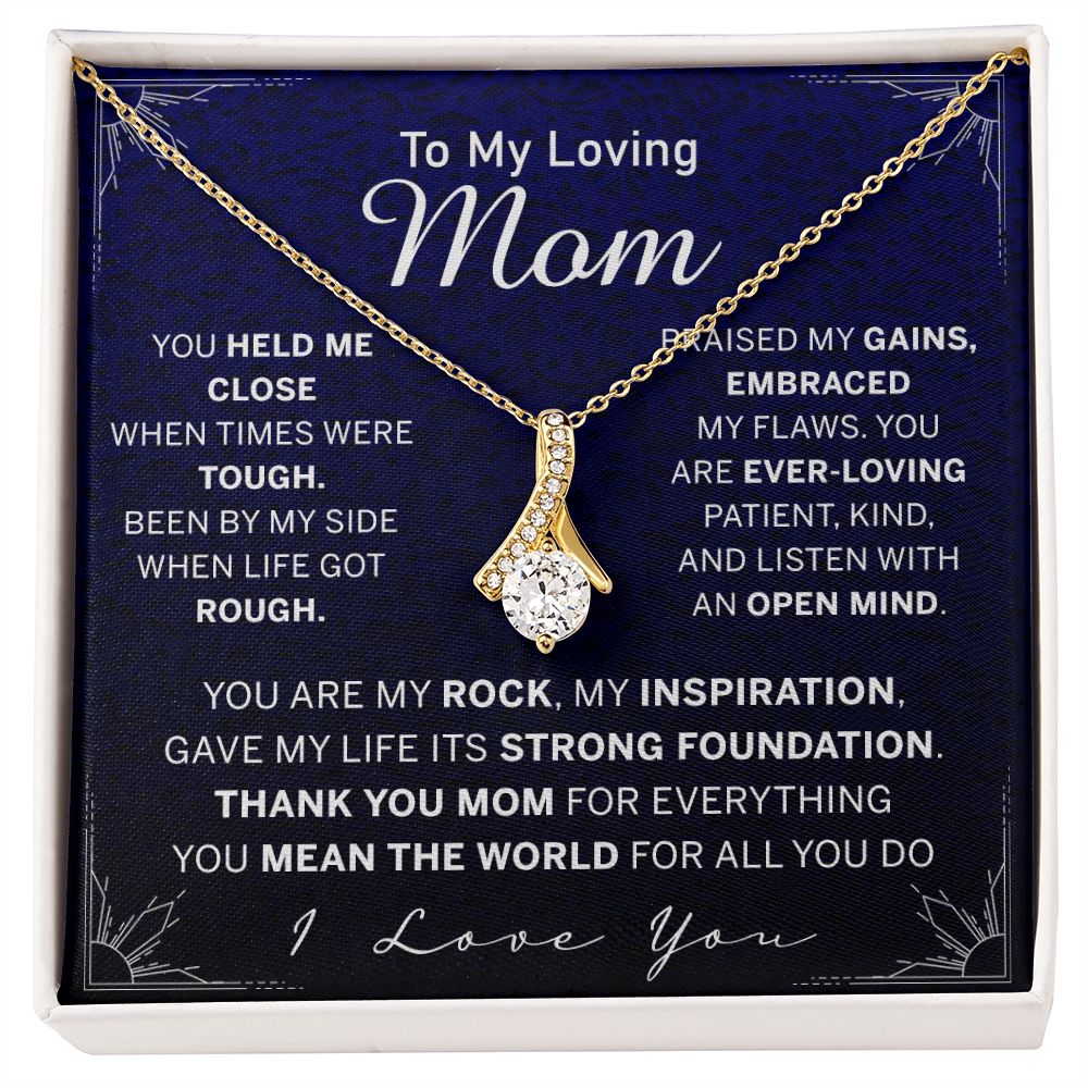 To My Mom Necklace, Gift For Mom, Mother's Day Gift from Daughter, Mom Jewelry Gift for Mothers Day, Birthday Gift for Mother, Moms Gift from Daughter Son, Necklace for Mom Mother Alluring Beauty Necklace