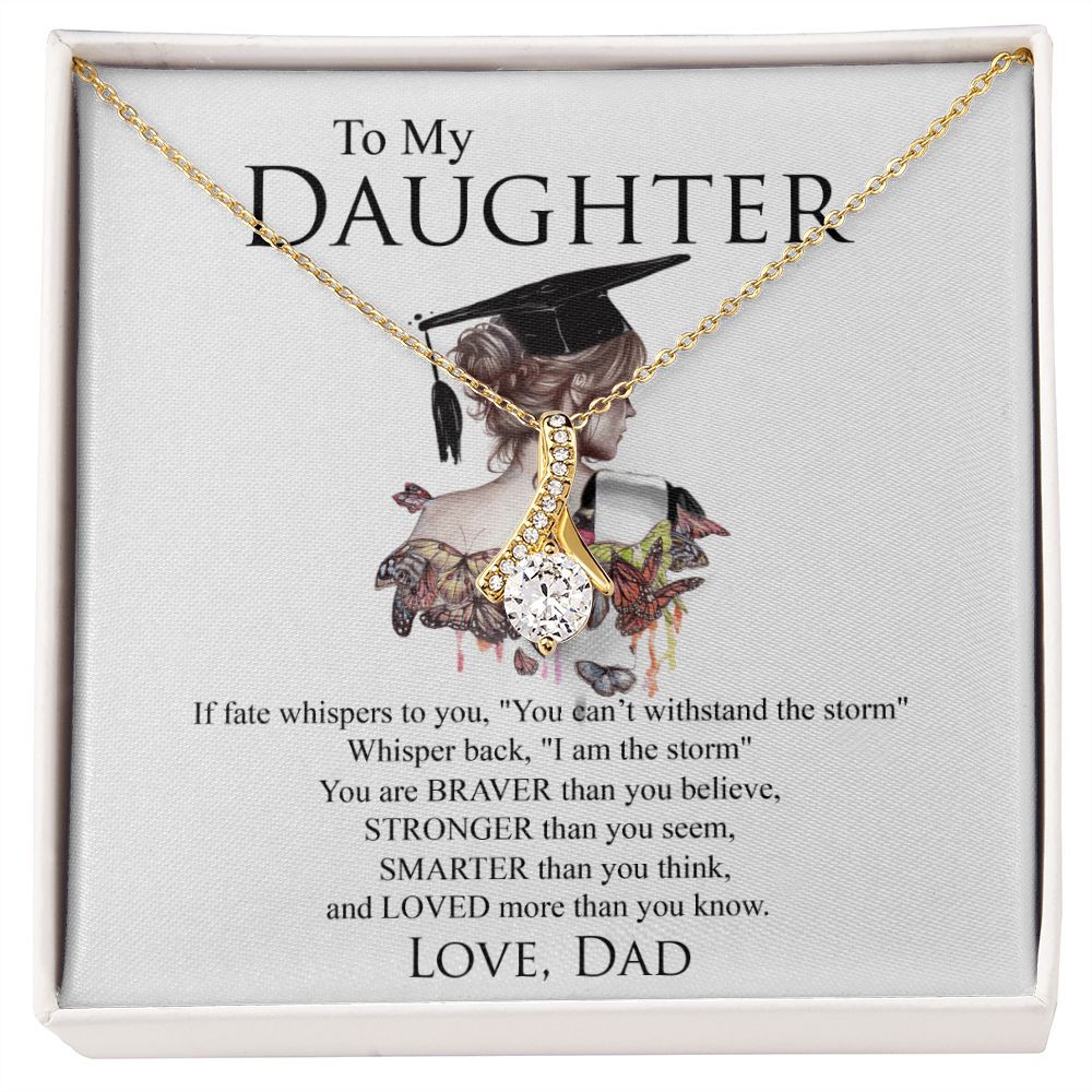 Mother Daughter Gift Ideas, To My Daughter Gift Necklace from Mom, Jewelry Pendant Present for Daughter, Birthday Christmas Gift Graduation Gifts for Daughters, Mother and Daughter Necklace 25 Alluring Beauty Necklace