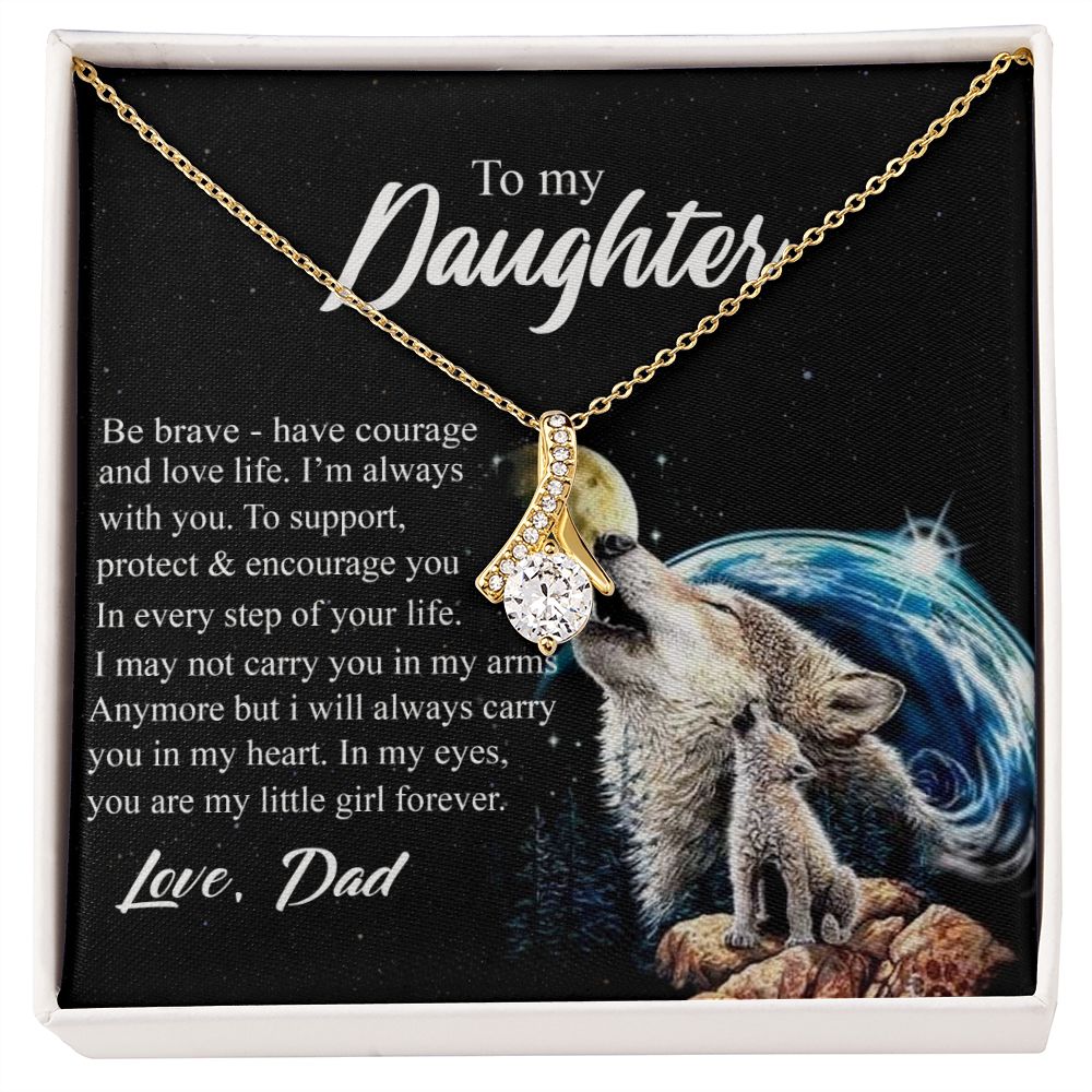 Mother Daughter Gift Ideas, To My Daughter Gift Necklace from Mom, Jewelry Pendant Present for Daughter, Birthday Christmas Gift Graduation Gifts for Daughters, Mother and Daughter Necklace 26 Alluring Beauty Necklace
