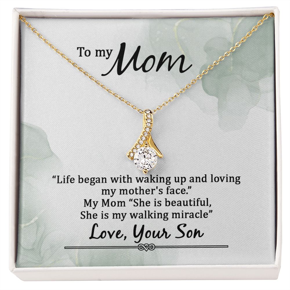 Mom Necklace Gifts for Mom from Daughter to Mom Gifts for Mothers Day from Daughter, To My Mom Necklace from Daughter to Mom Birthday Gifts Necklace with Message Card and Gift Box20 Alluring Beauty Necklace