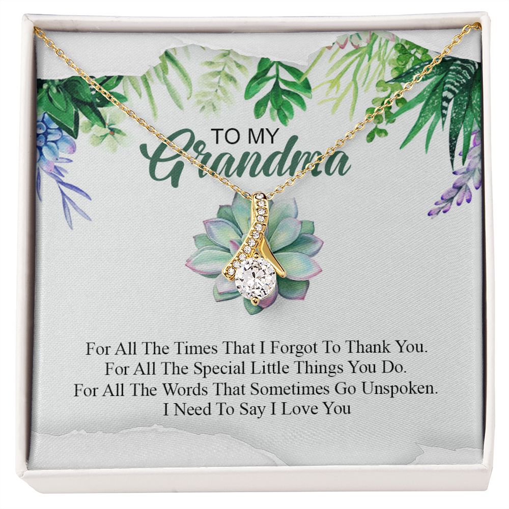 To My Grandma Necklace, Gift for Grandmother Necklace, Mothers Day Gift For Grandma Nana, Grandma Jewelry From Grandchildren GrandKids , Jewelry Box Gift For Grandma Grandmother19 Alluring Beauty Necklace