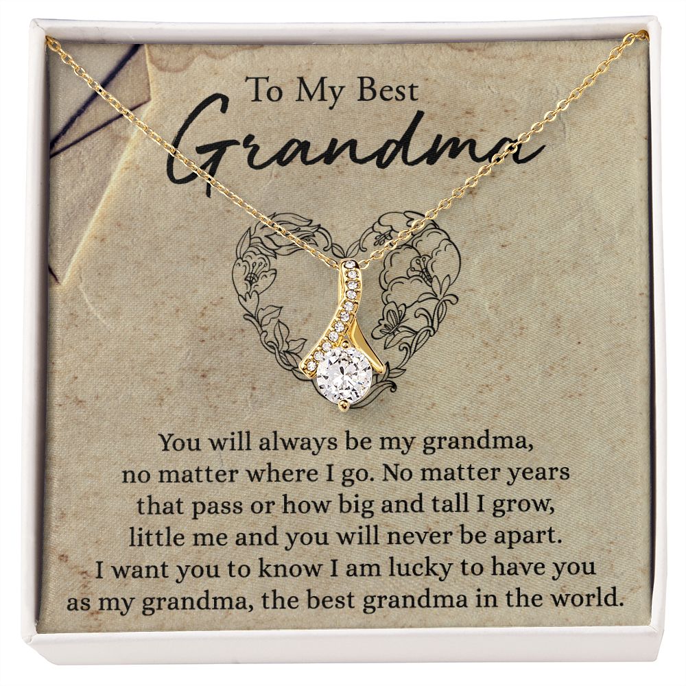 To My Grandma Necklace, Gift for Grandmother Necklace, Mothers Day Gift For Grandma Nana, Grandma Jewelry From Grandchildren GrandKids , Jewelry Box Gift For Grandma Grandmother6 Alluring Beauty Necklace