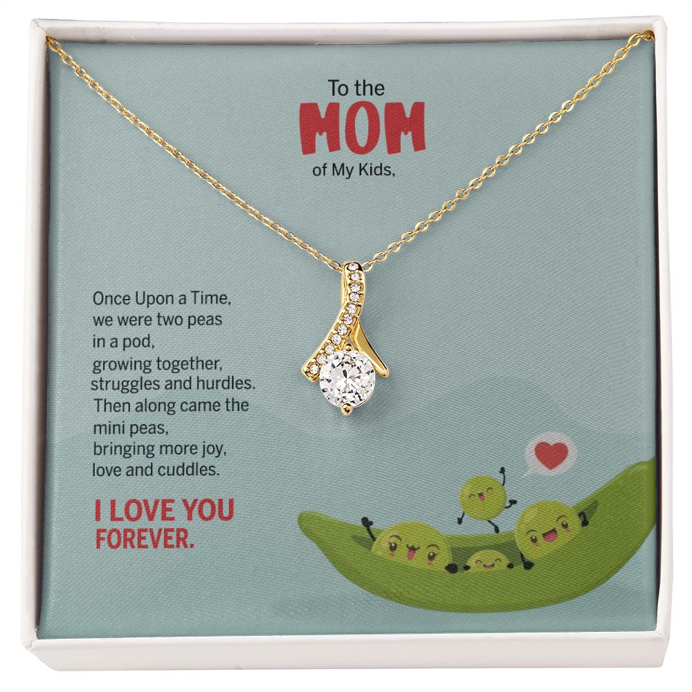To My Mom Peas Pod Necklace From Kids, Gift For Mom On Mother's Day Jewelry Mom Alluring Beauty Necklace