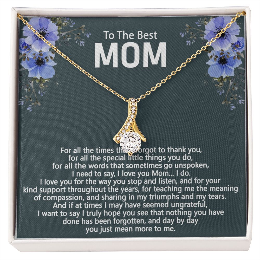 To The Best Mom Love Knot Necklace Gift For Mom On Mother's Day Alluring Beauty Necklace