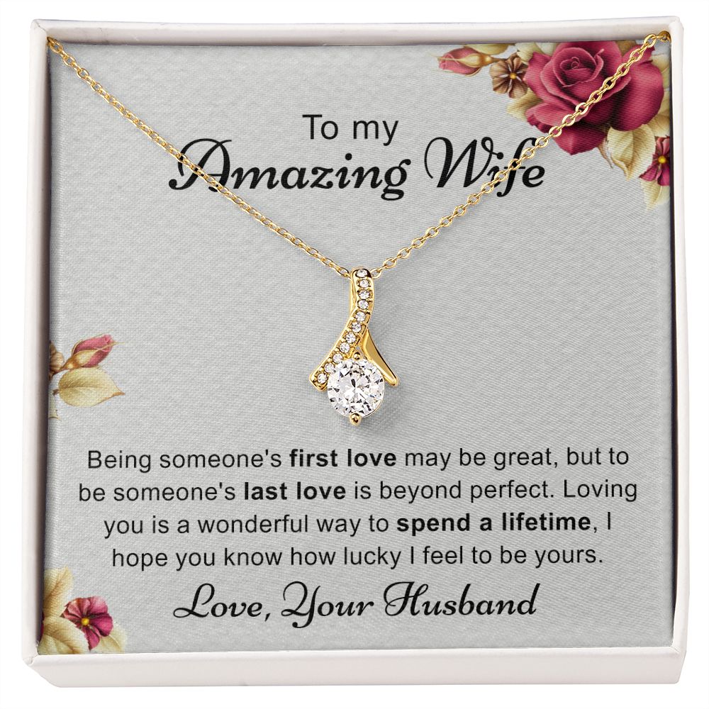 Birthday Gifts For Wife, Necklace Gifts For Wife From Husband, To My Wife Jewelry For Women , To My Wife Necklace  from Husband Wedding Anniversary Present For Wife, Beautiful Wife Jewelry Christmas 6 Alluring Beauty Necklace