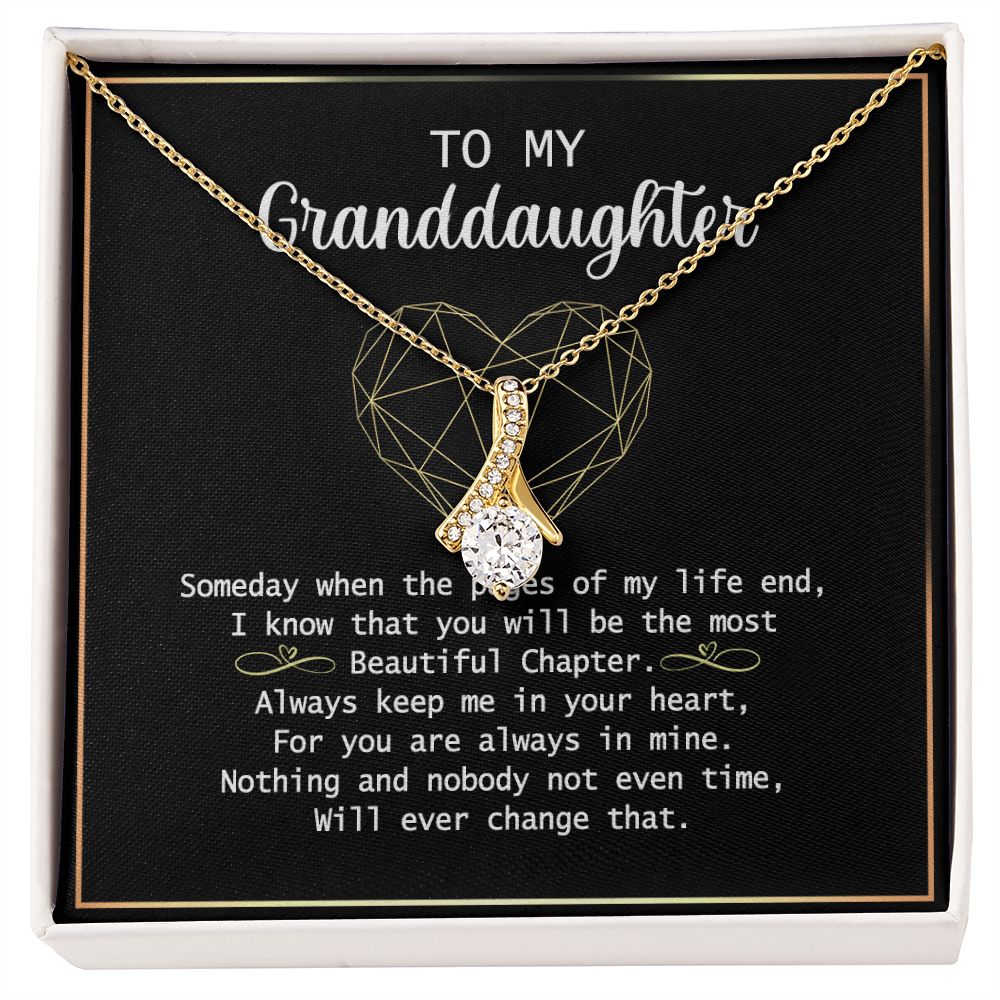 To my Granddaughter Necklace Gift For Granddaughter Birthday Congrats Graduation Alluring Beauty Necklace