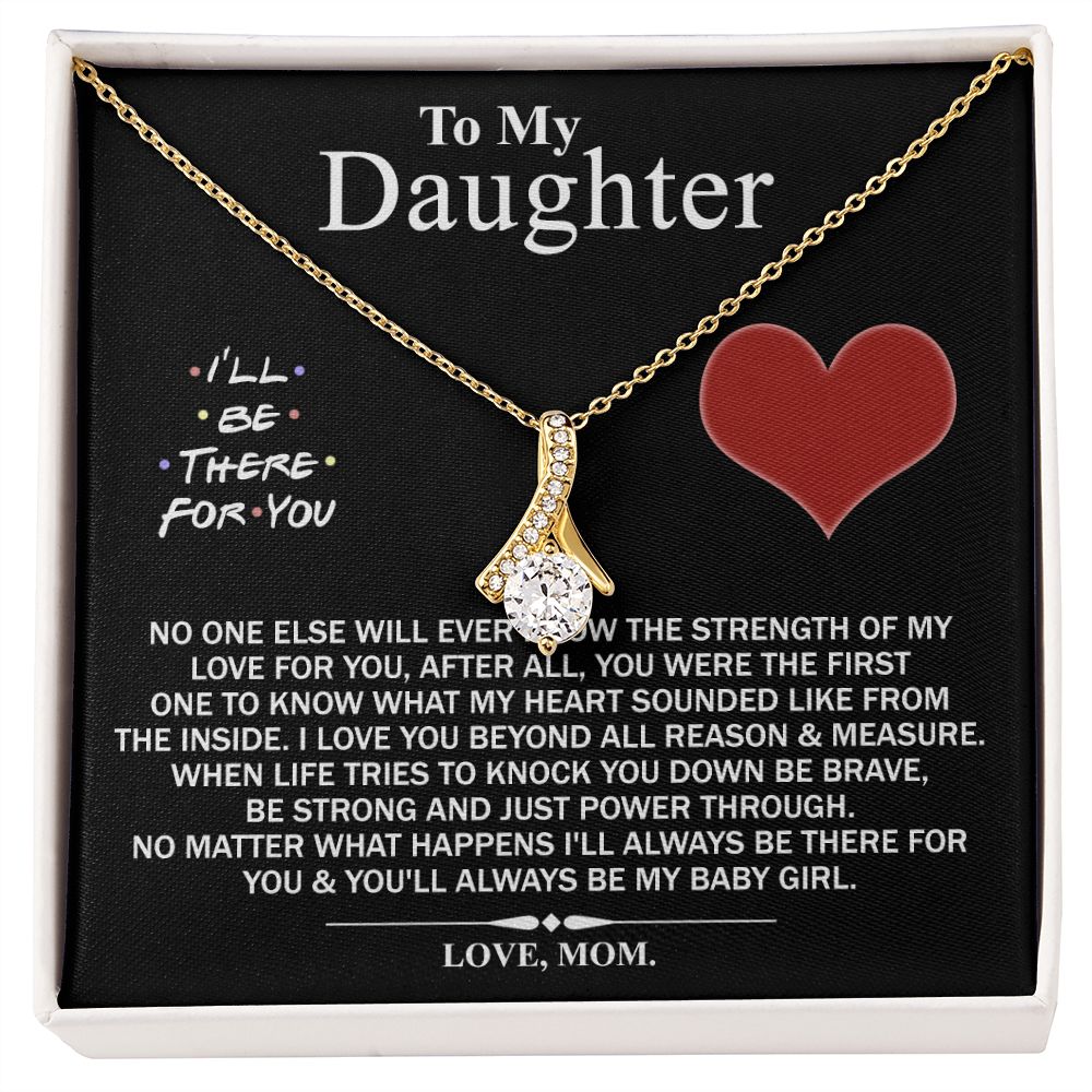 Mother Daughter Gift Ideas, To My Daughter Gift Necklace from Mom, Jewelry Pendant Present for Daughter, Birthday Christmas Gift Graduation Gifts for Daughters, Mother and Daughter Necklace 2138 Alluring Beauty Necklace