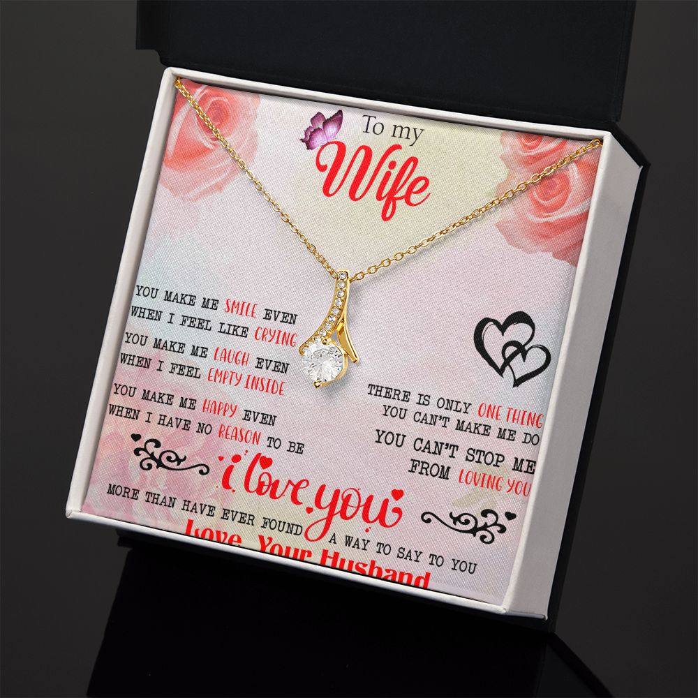 To My Wife Necklace, Wedding Anniversary Jewelry For Women, Necklace For Wife from Husband, Gift For Wife Birthday Gifts From Husband Necklace, Jewelry With Message Card In A Gift Box3 Alluring Beauty Necklace