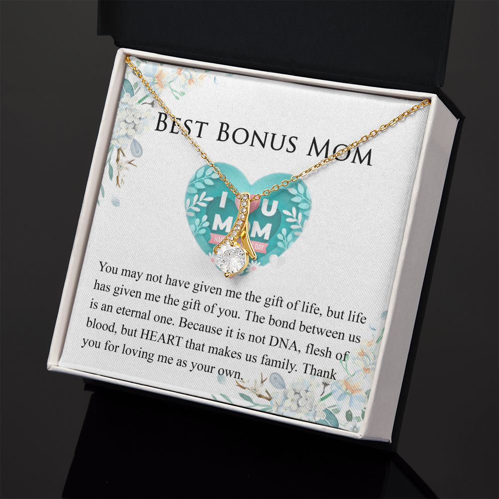 Mother Daughter Necklace as Daughter Gift from Mom, Mom Necklace as Christmas Gift for Mom from Son, Birthday Gift for Mother in Law Necklace, Bonus Mom Gifts for Step Mom Necklace Alluring Beauty Necklace