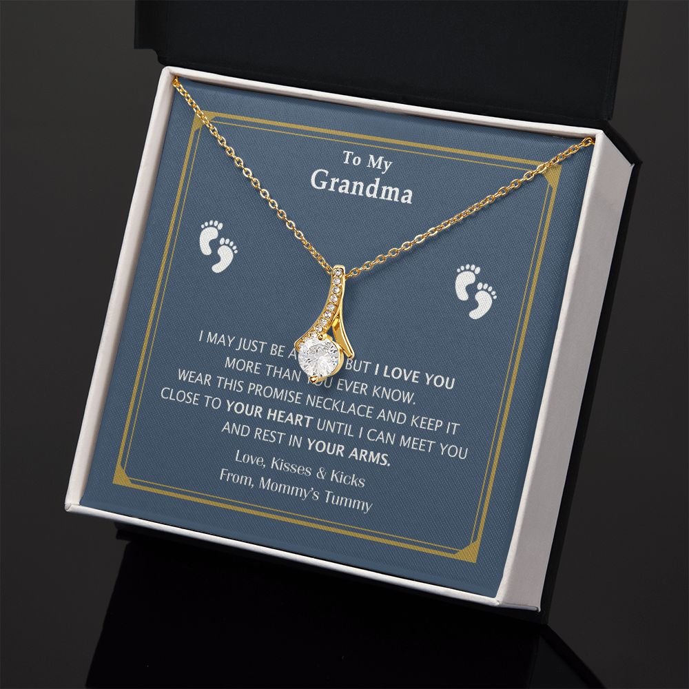 To My Grandma Necklace, Gift for Grandmother Necklace, Mothers Day Gift For Grandma Nana, Grandma Jewelry From Grandchildren GrandKids , Jewelry Box Gift For Grandma Grandmother17 Alluring Beauty Necklace
