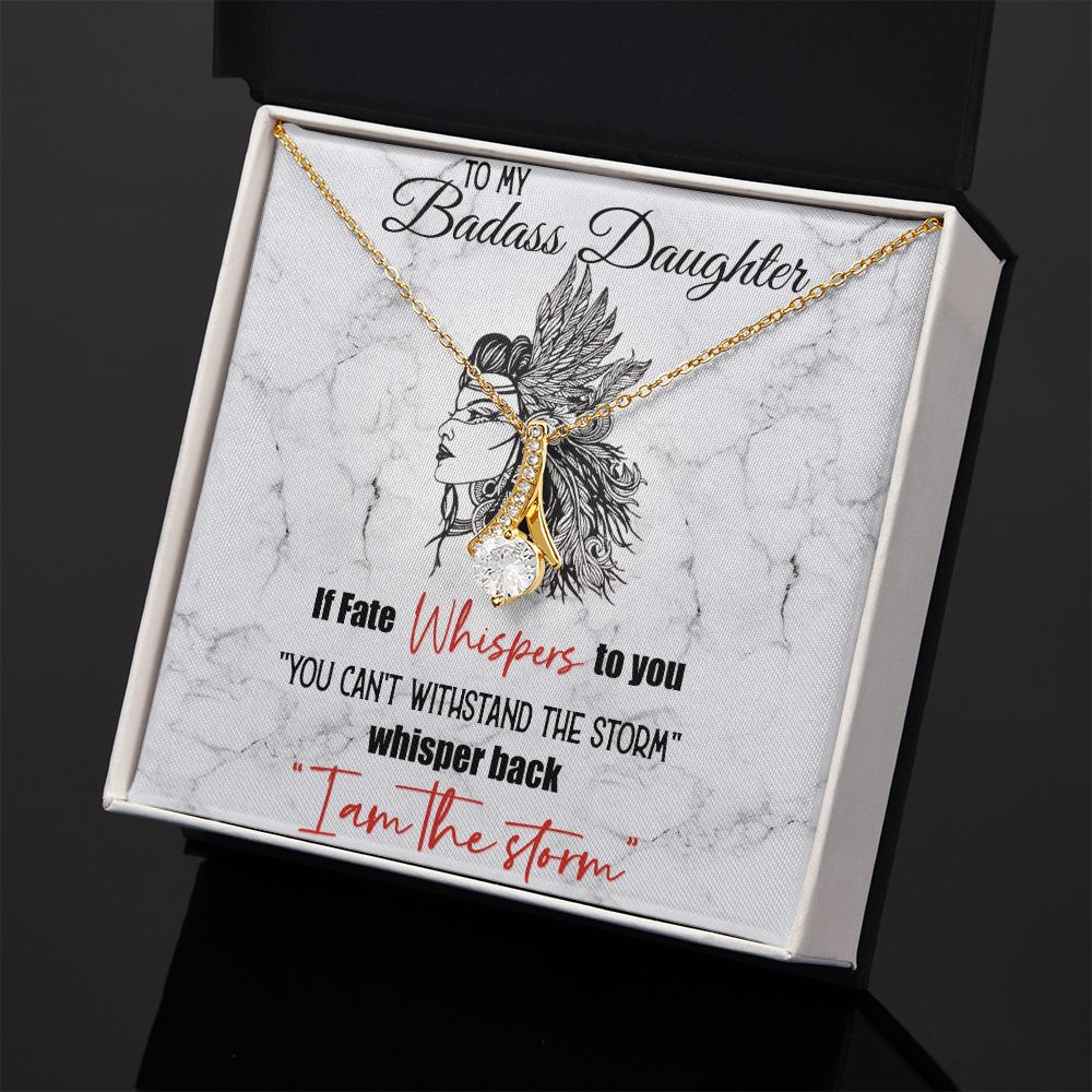 Bonus Daughter Gifts From Stepdad, Step Daughter Gifts From Stepmom, Stepdaughter Gifts From Stepdad, Father Stepdaughter Necklace, To My Bonus Daughter Necklaces, Christmas Gifts For Bonus10 Alluring Beauty Necklace