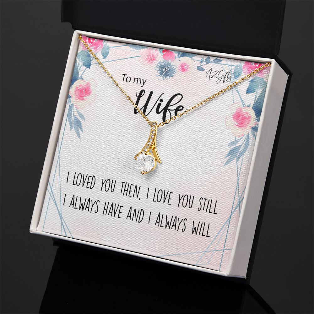 To My Wife Necklace from Husband, Personalized Necklace for Women, Luxury Necklace for Wife from Man Men, Wedding Anniversary Present For Wife, Beautiful Wife Jewelry Christmas Birthday Gifts For Wife2 Alluring Beauty Necklace