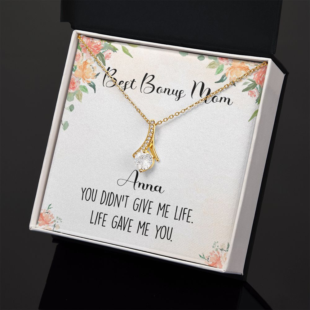 To My Stepmom Necklace from Stepdaughter Birthday Gifts for Stepmom Stepmother Gifts for Second Mom Gifts for Stepmom from Bonus Daughter Stepmom Gifts for Birthday Mothers Day 301 Alluring Beauty Necklace