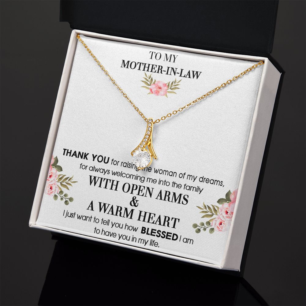 To My Mother-In-Law From Son-In-Law Thank You For Raising Alluring Beauty Necklace