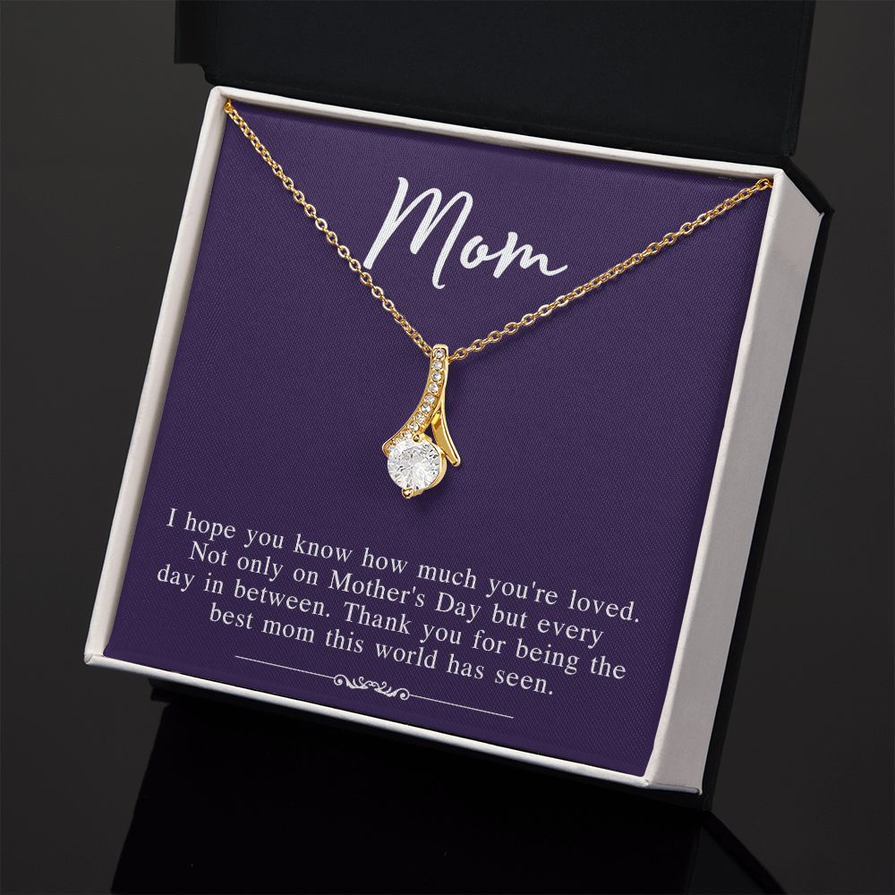 Mom Necklace Gifts for Mom from Daughter to Mom Gifts for Mothers Day from Daughter, To My Mom Necklace from Daughter to Mom Birthday Gifts Necklace with Message Card and Gift Box2239 Alluring Beauty Necklace