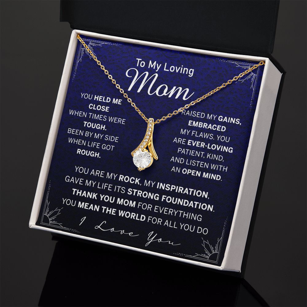 To My Mom Necklace, Gift For Mom, Mother's Day Gift from Daughter, Mom Jewelry Gift for Mothers Day, Birthday Gift for Mother, Moms Gift from Daughter Son, Necklace for Mom Mother Alluring Beauty Necklace