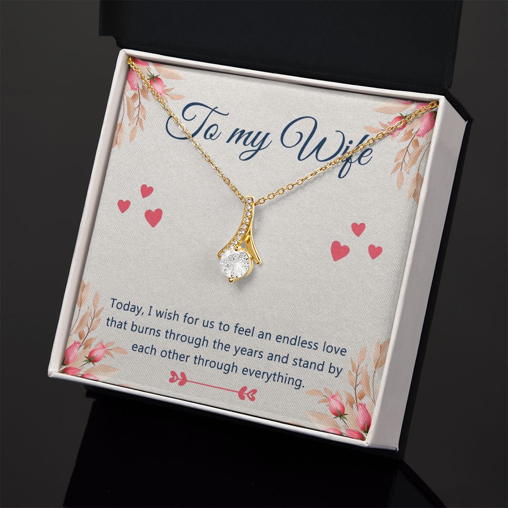 Birthday Gifts For Wife, Necklace Gifts For Wife From Husband, To My Wife Jewelry For Women , To My Wife Necklace  from Husband Wedding Anniversary Present For Wife, Beautiful Wife Jewelry Christmas 4 Alluring Beauty Necklace