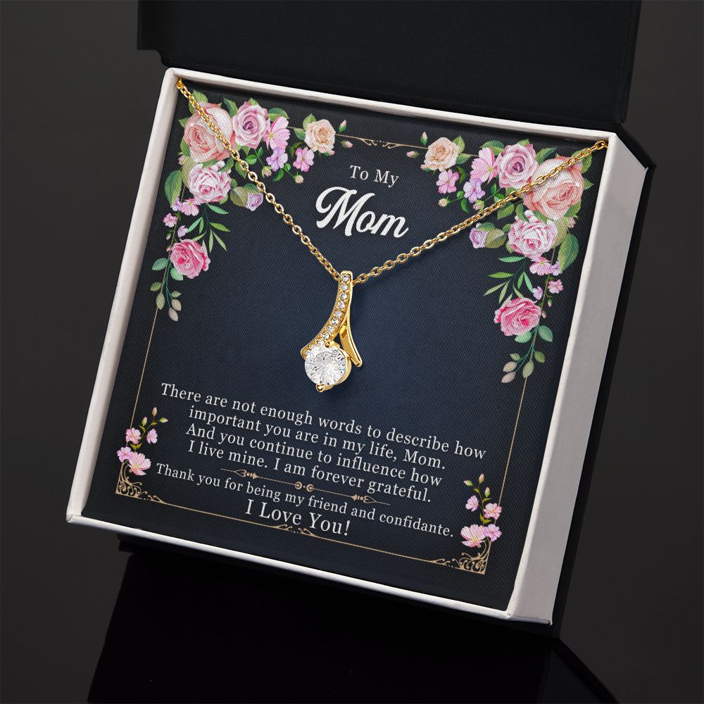To My Mom Necklace Pendant Gift From Daughter Thank You For Being My Friend And Confidant With Message Card Gift For Mom Alluring Beauty Necklace