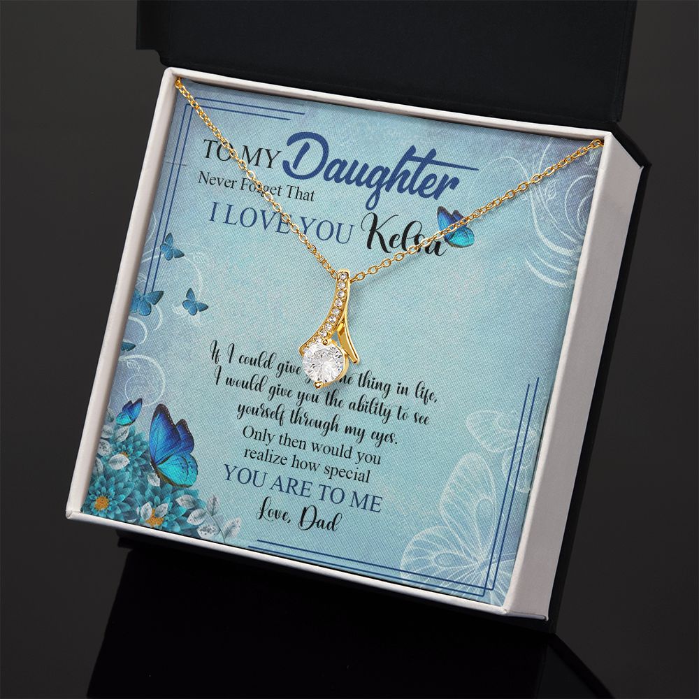 Mother Daughter Gift Ideas, To My Daughter Gift Necklace from Mom, Jewelry Pendant Present for Daughter, Birthday Christmas Gift Graduation Gifts for Daughters, Mother and Daughter Necklace 21 Alluring Beauty Necklace