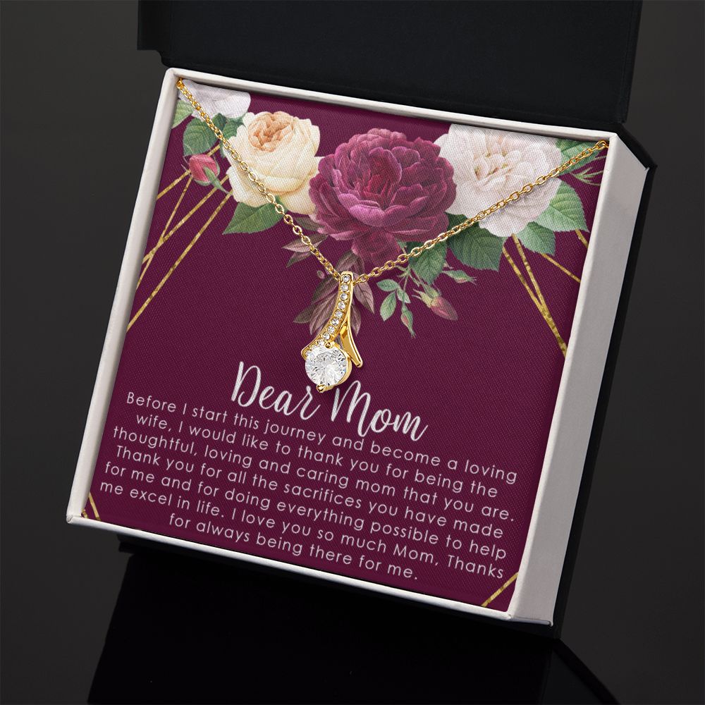 To My Mom Necklace, Gift For Mom, Mother's Day Gift from Daughter, Mom Jewelry Gift for Mothers Day, Birthday Gift for Mother, Moms Gift from Daughter Son, Necklace for Mom Mother2 Alluring Beauty Necklace
