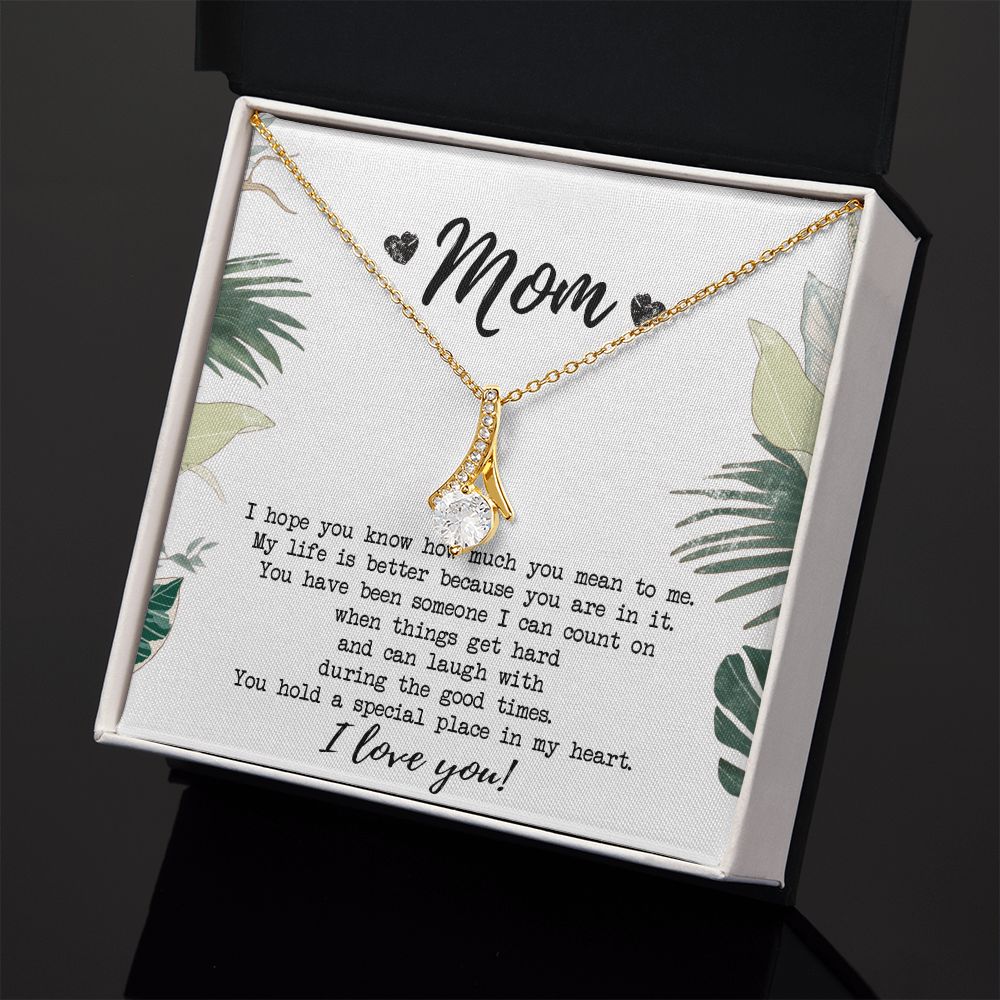 Mothers Day Gift, Gift for Mom, Birthday, Heart Necklace, Mother Daughter Necklace, Gifts for Mom from Daughter, from Son to Mom Alluring Beauty Necklace