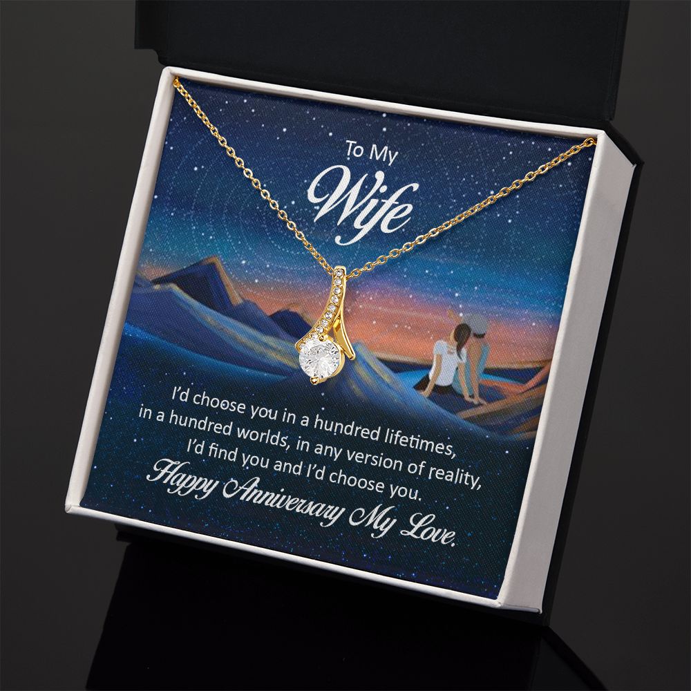 Birthday Gifts For Wife, Necklace Gifts For Wife From Husband, To My Wife Jewelry For Women , To My Wife Necklace  from Husband Wedding Anniversary Present For Wife, Beautiful Wife Jewelry Christmas26 Alluring Beauty Necklace