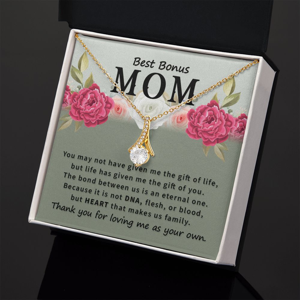 Mother Daughter Necklace as Daughter Gift from Mom, Mom Necklace as Christmas Gift for Mom from Son, Birthday Gift for Mother in Law Necklace, Bonus Mom Gifts for Step Mom Necklace2 Alluring Beauty Necklace