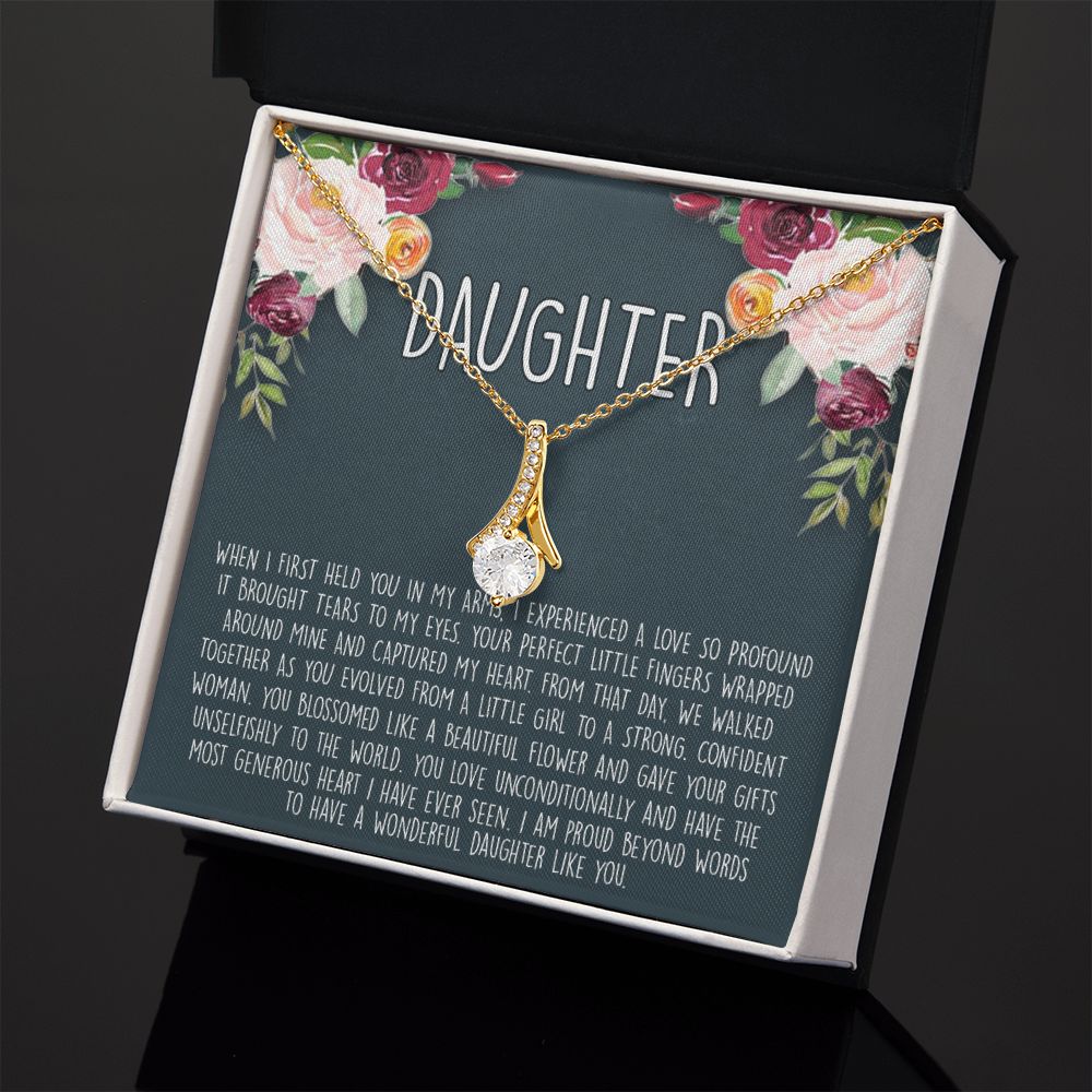 Daughter Necklace Gift for Daughter, Daughter Jewelry, Mother Daughter Alluring Beauty Necklace