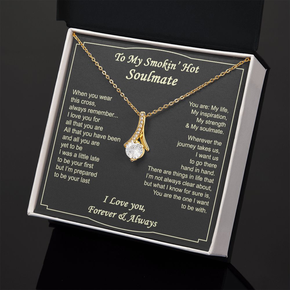 To My Smokin Hot Soulmate Necklace - Wife Gifts From Husband To My Wife Necklace, Gift for Her Romantic, Girlfriend Gifts Necklace for Wife from Men Includes Message Card and Gift Box 4 Alluring Beauty Necklace