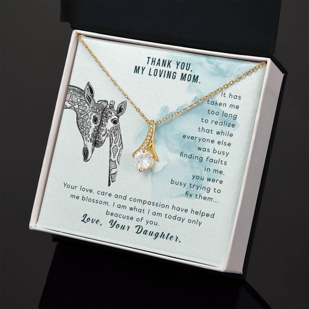 To My Thank You My Loving Mom Giraffe Necklace Pendant Gift From Mom Necklace Gift For To Daughter Birthday Daughter In Law Gift On Birthday Anniversary Gift 30821 Alluring Beauty Necklace