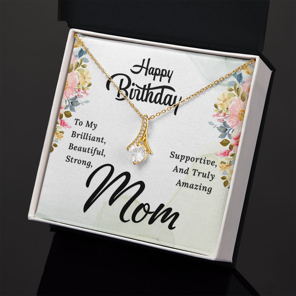 Mom Necklace Gifts for Mom from Daughter to Mom Gifts for Mothers Day from Daughter, To My Mom Necklace from Daughter to Mom Birthday Gifts Necklace with Message Card and Gift Box2229 Alluring Beauty Necklace