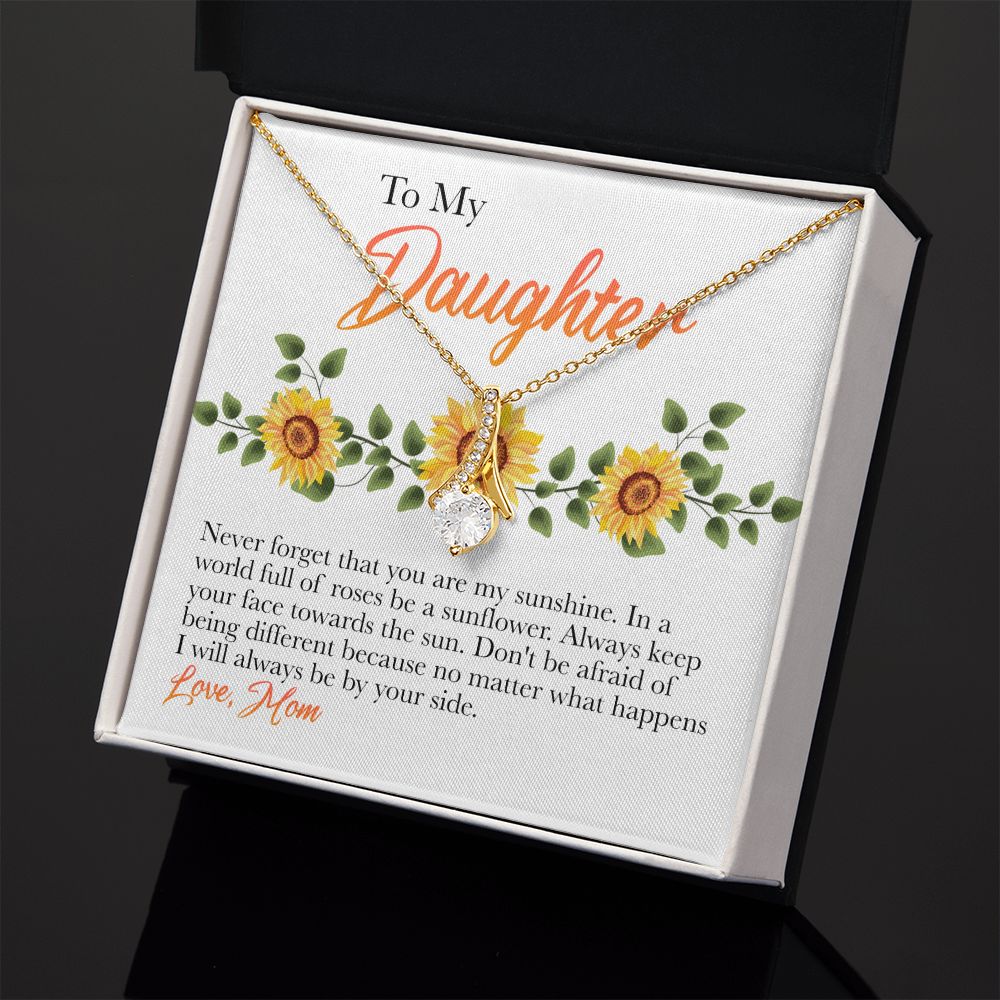 Mother Daughter Gift Ideas, To My Daughter Gift Necklace from Mom, Jewelry Pendant Present for Daughter, Birthday Christmas Gift Graduation Gifts for Daughters, Mother and Daughter Necklace 30 Alluring Beauty Necklace