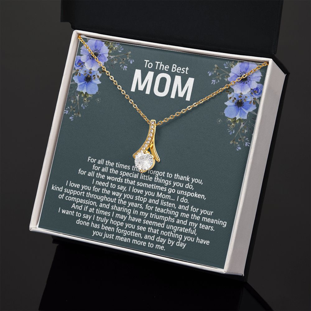 To The Best Mom Love Knot Necklace Gift For Mom On Mother's Day Alluring Beauty Necklace