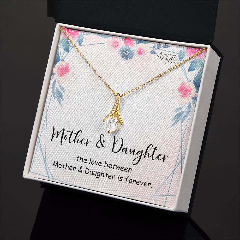 Mom Necklace Gifts for Mom from Daughter to Mom Gifts for Mothers Day from Daughter, To My Mom Necklace from Daughter to Mom Birthday Gifts Necklace with Message Card and Gift Box Alluring Beauty Necklace