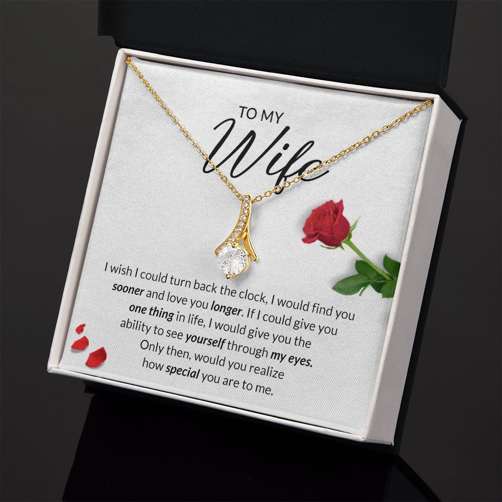 Birthday Gifts For Wife, Necklace Gifts For Wife From Husband, To My Wife Jewelry For Women , To My Wife Necklace  from Husband Wedding Anniversary Present For Wife, Beautiful Wife Jewelry Christmas22 Alluring Beauty Necklace