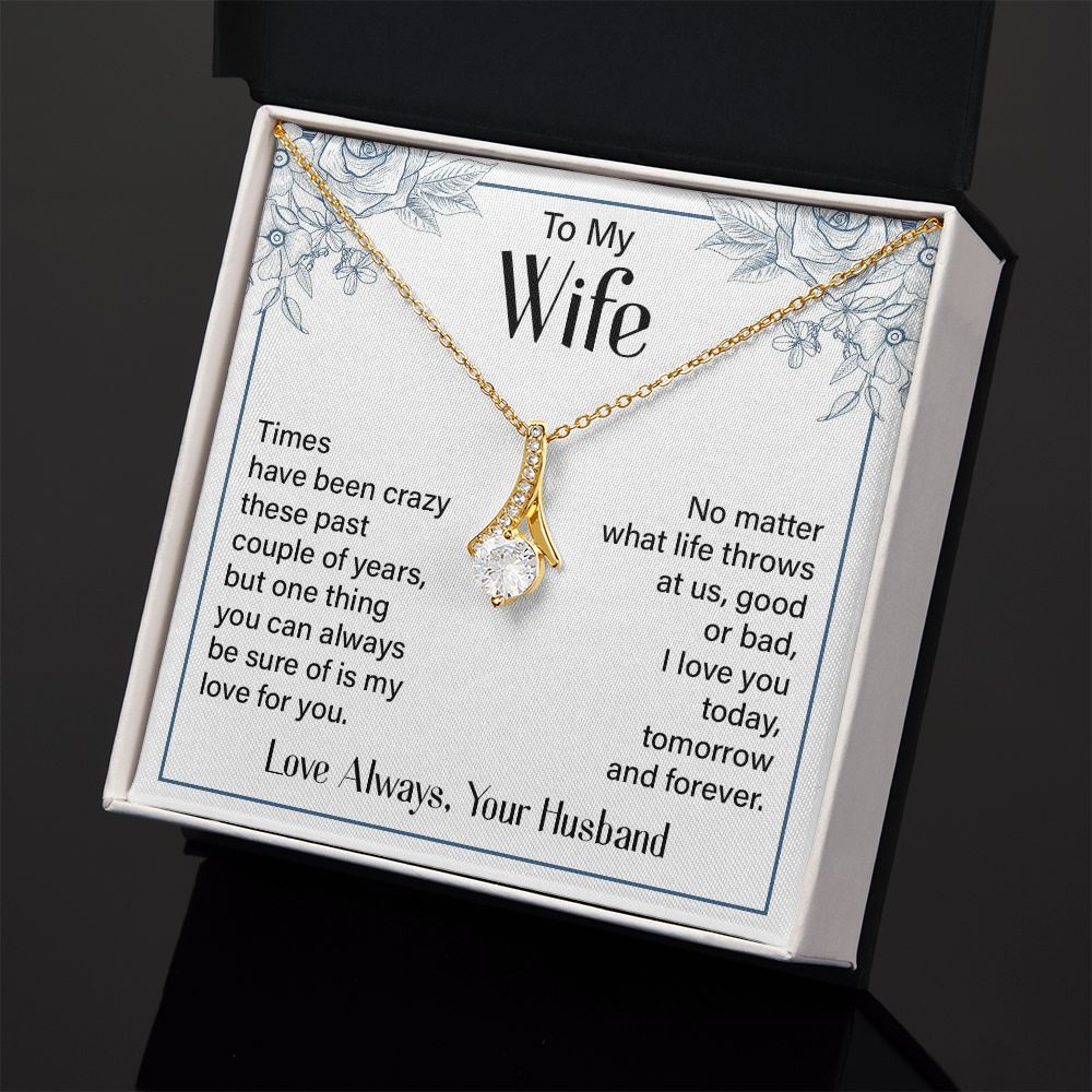 To My Wife Necklace from Husband, Personalized Necklace for Women, Luxury Necklace for Wife from Man Men, Wedding Anniversary Present For Wife, Beautiful Wife Jewelry Christmas Birthday Gift For Wife20 Alluring Beauty Necklace