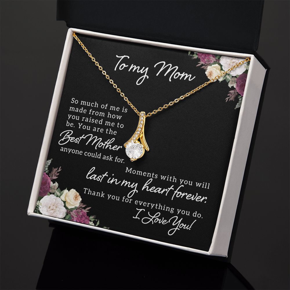 Mom Necklace Gifts for Mom from Daughter to Mom Gifts for Mothers Day from Daughter, To My Mom Necklace from Daughter to Mom Birthday Gifts Necklace with Message Card and Gift Box18 Alluring Beauty Necklace