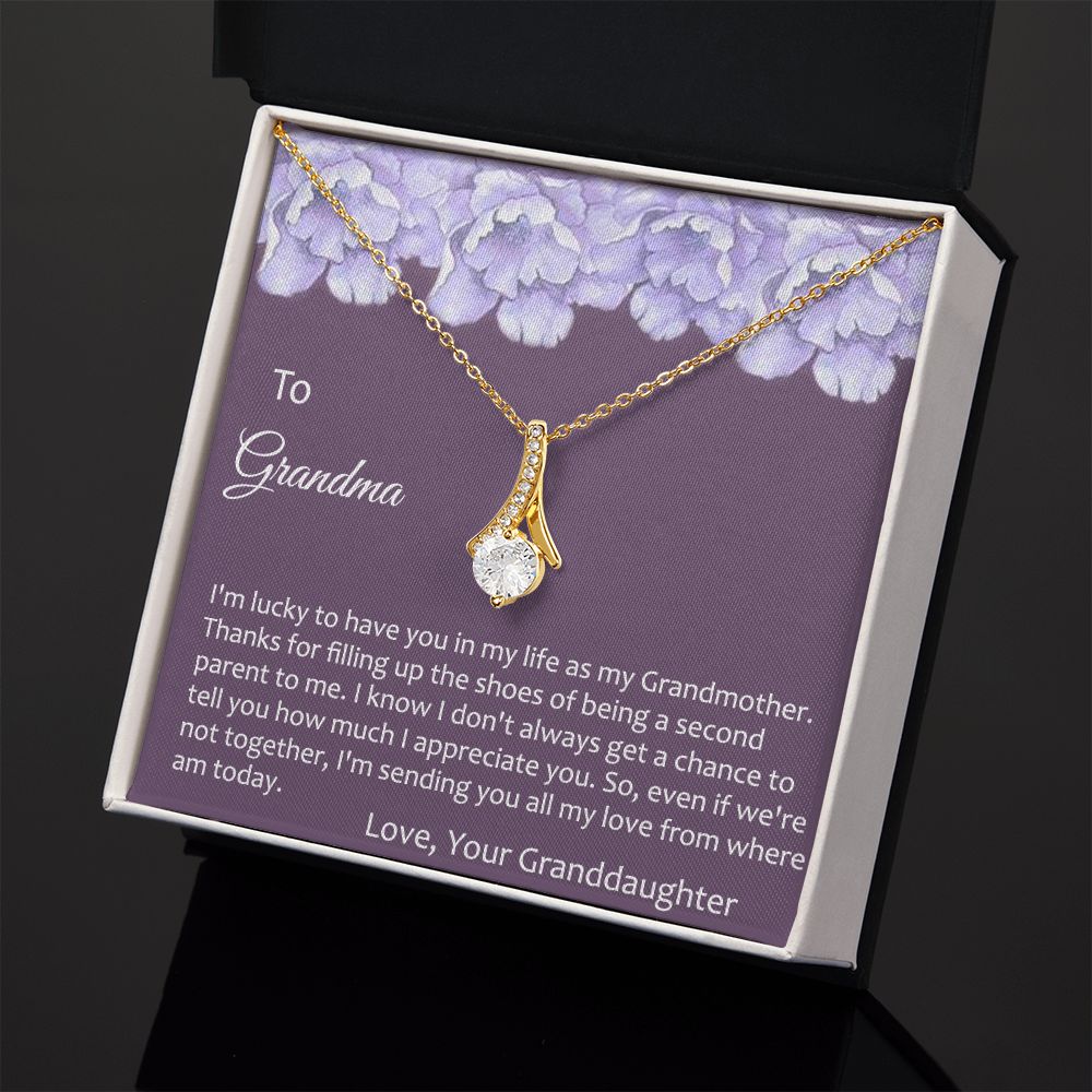 To My Grandma Necklace, Gift for Grandmother Necklace, Mothers Day Gift For Grandma Nana, Grandma Jewelry From Grandchildren GrandKids , Jewelry Box Gift For Grandma Grandmother21 Alluring Beauty Necklace