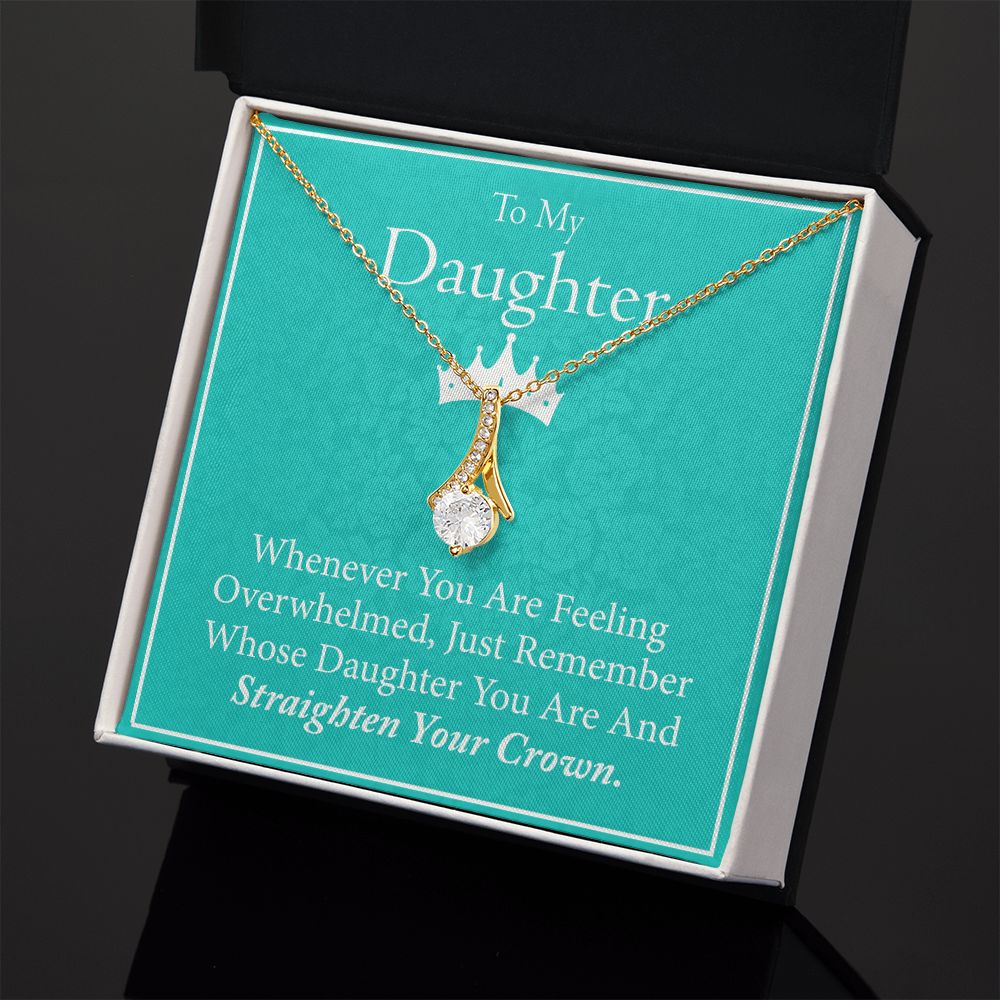 Jewelry Pendant Present for Daughter, To My Daughter Gift Necklace from Mom, Mother Daughter Gift Ideas, Birthday Christmas Gift Graduation Gifts for Daughters, Mother and Daughter Necklace 15 Alluring Beauty Necklace