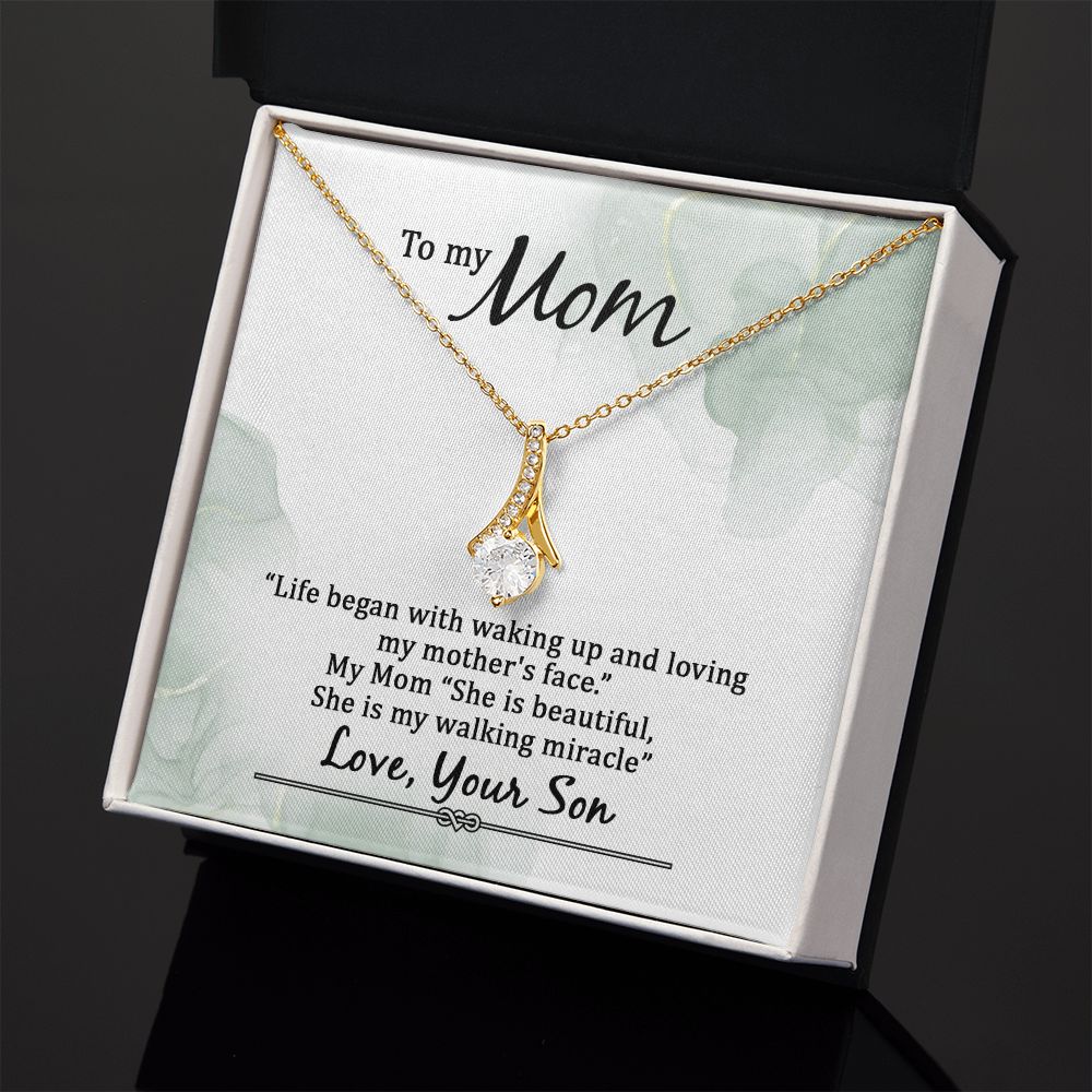 Mom Necklace Gifts for Mom from Daughter to Mom Gifts for Mothers Day from Daughter, To My Mom Necklace from Daughter to Mom Birthday Gifts Necklace with Message Card and Gift Box20 Alluring Beauty Necklace