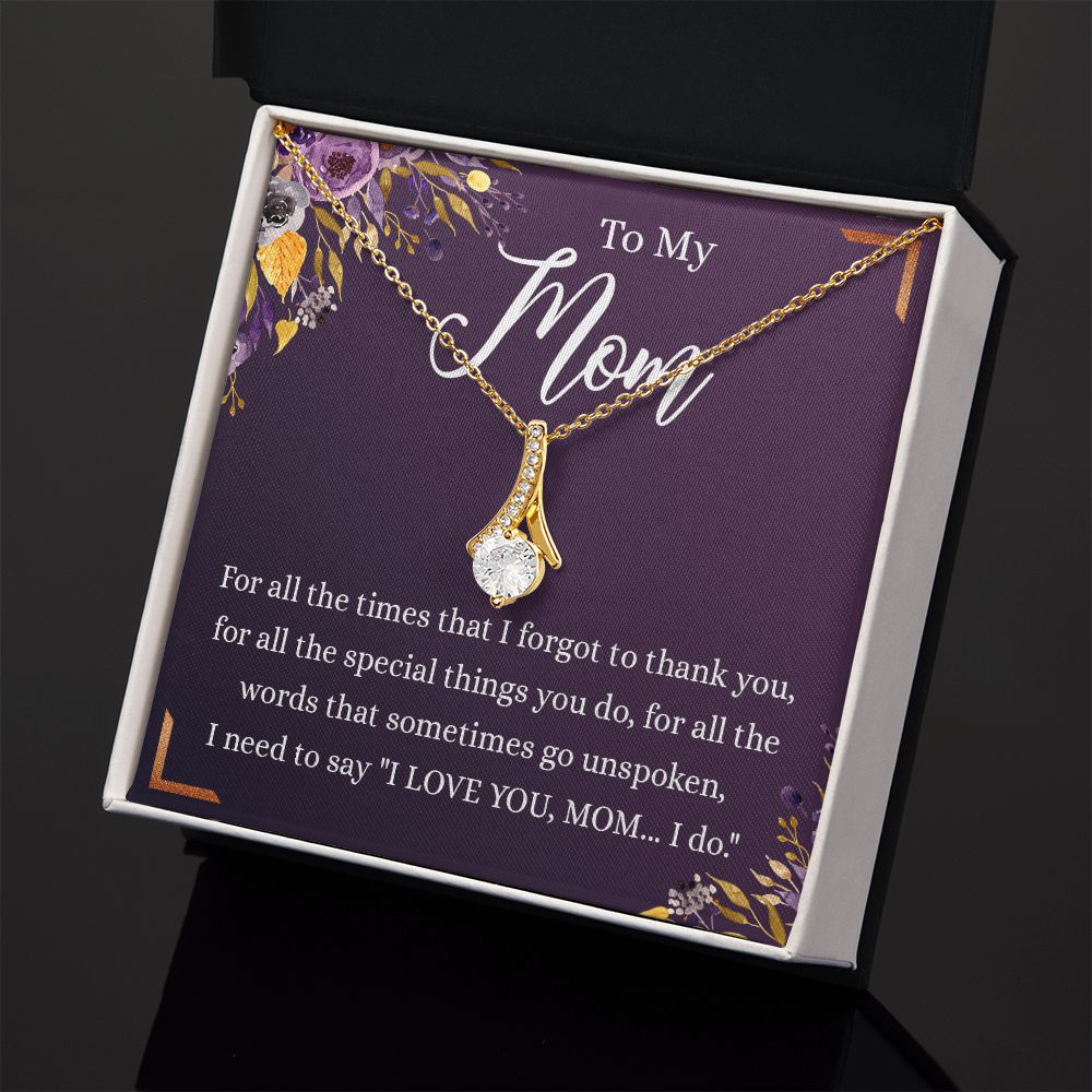 To My Mother Gift Necklace To Mom, Mother, Mommy, Momma from Child Special Mother Gift for Birthday Mothers Day Retriment Anniversary Hoiday Present for Mom Necklace for Women Alluring Beauty Necklace